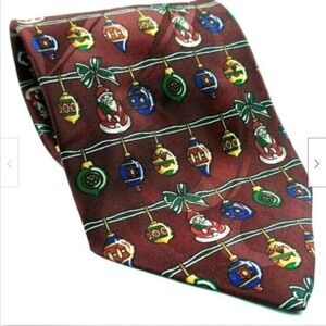 Christmas Ornament Santa Claus Bows Necktie